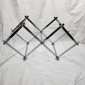 Silver Metal Folding Wine Water Bottle Rack